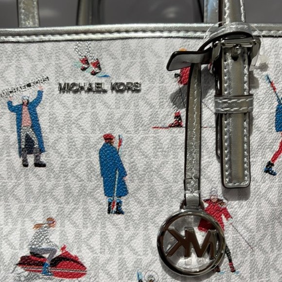 Michael Kors Jet Set Girls XS Convertible Satchel Bright White - Picture 3 of 16